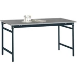 Manuflex BB3034.7016 Odkladací stolík BASIS stacionárny s plechovou doskou v antracitovej farbe RAL 7016, š xhxv: 1250 x