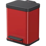 Hailo Öko duo plus M 0622-240 odpadkový kôš 18 l ocelový plech (š x v x h) 320 x 430 x 330 mm červená, čierna s pedálový
