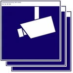 PENTATECH 40203 výstražná samolepka monitorované kamerou  sada 3 ks (š x v) 100 mm x 100 mm