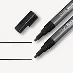 Sigel  GL177 kriedový popisovač čierna 1 mm 2 ks