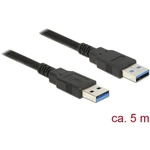 Delock #####USB-Kabel #####USB 3.2 Gen1 (USB 3.0 / USB 3.1 Gen1) #####USB-A Stecker, #####USB-A Stecker 5.00 m čierna po
