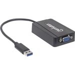 Manhattan 152303 USB 3.0 / VGA adaptér [1x USB 3.0 zástrčka A - 1x VGA zásuvka] čierna  0.26 m