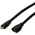 LogiLink #####USB-Kabel USB 2.0 #####USB-Micro-B Stecker, #####USB-Micro-B Buchse 1.00 m čierna