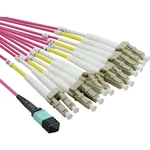 Value 21.99.1100 optické vlákno LWL prepojovací kábel [1x zástrčka MPO - 12x zástrčka LC] 50/125 µ  2.00 m