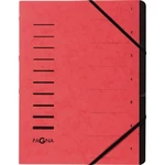 PAGNA  40058-01 organizačné dosky červená DIN A4 kartón "prešpán" Počet priehradiek: 7