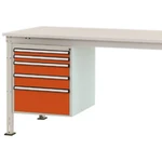Manuflex ZB4863.2001  Spodná konštrukcia domu, stacionárne, využiteľná výška 500 mm s 5 zásuvkami. Pre hĺbku stola 1000