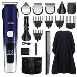 Hizek 11 in 1 Waterproof Professional Hair Clipper For Men Electric Hair Cutter Beard Body Hair Nose Hair Trimmer Set