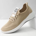 Men's Knitted Hollow Breathable Sweat Absorbing Lightweight Slip On Casual Sneakers