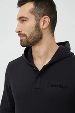 Tréninková mikina Calvin Klein Performance černá barva, s kapucí