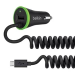 Autós töltő Belkin BoostUp 3.4A + fonott kábel MicroUSB konnektorral