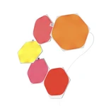 Moduláris smart megvilágítás Nanoleaf Shapes Hexagons Starter Kit Mini, 5 panel