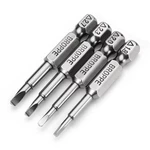 Broppe 4pcs 50mm Δ1.8-Δ2.7 1/4 Inch Hex Shank Magnetic Triangle Screwdriver Bits