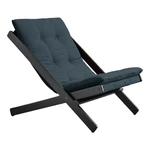 Modré skladacie kreslo z bukového dreva Karup Design Boogie Black/Petrol Blue