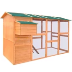[EU Direct] vidaXL 170411 Chicken Coop Wood 295x163x170 cm House Pet Supplies Rabbit House Pet Home Puppy Bedpen Fence P