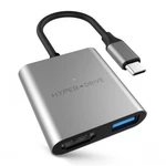 USB Hub HyperDrive USB-C/4K HDMI, USB 3.0, USB-C (HY-HD259A-GRAY) sivý multimediálny port • pripojenie do USB-C • kompatibilné s MacBook 12", MacBook 