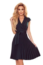 Pleated dress with Numoco neckline
