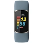 Fitness náramok Fitbit Charge 5 - Steel Blue (FB421SRBU) inteligentný náramok • 1,04" AMOLED displej • dotykové ovládanie • Bluetooth • NFC • GPS • ak