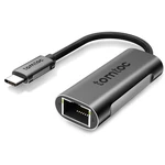 Sieťová karta tomtoc USB-C (Thundebolt 3) / RJ45 (TOM-L2031G) sivá vysokorýchlostný adaptér • vstup USB-C • výstup ethernet • rýchlosť 1/10/100/1 000 