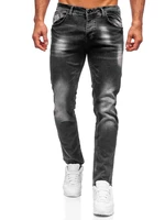 Černé pánské džíny regular fit Bolf R909