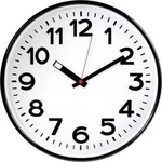 Quartz nástěnné hodiny EUROTIME 82320, vnější Ø 300 mm, černá