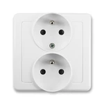 ABB Swing dvojzásuvka jasně bílá 5512G-C02249 B1 polozapuštěná
