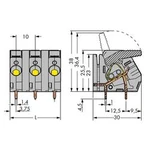Pružinová svorkovnice WAGO 2706-259, 6.00 mm², Pólů 9, šedá, 10 ks