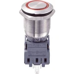 Tlačítko antivandal TRU COMPONENTS LAS1-BGQ-11E/R/12V, 250 V/AC, 5 A, nerezová ocel, 1 ks