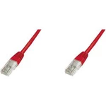 Síťový kabel RJ45 Digitus DK-1511-010/R, CAT 5e, U/UTP, 1.00 m, červená