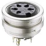 DIN kruhový konektor Lumberg KFV 50/6 KFV 50/6 zásuvka, vestavná vertikální, pólů 5, stříbrná, 1 ks