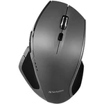 Optická Wi-Fi myš Verbatim Deluxe 49041, ergonomická, šedá (metalíza)