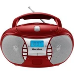 CD-rádio Karcher RR 5025, AUX, CD, červená