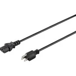 Síťový kabel s IEC zásuvkou Basetech BT-1886928, 2.00 m, černá