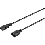 Síťový kabelové prodloužení s IEC zásuvkou Basetech BT-1886916, 0.50 m, černá