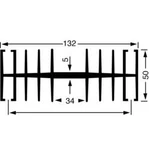 Chladič Fischer Elektronik, 100 x 132 x 50 mm, SK 148 100 SA, 1,1 kW
