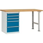 Dílenském COMBI model 7 s masivní deskou, Šxhxv = 1500 x 700 x 840 mm Manuflex WC5115.5007 WC5115.5007