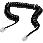 RJ10 telefonní kabel Digitus AK-460101-040-S, 4.00 m, černá