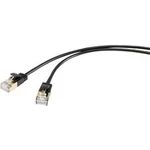 Síťový kabel RJ45 Renkforce RF-4538188, CAT 8.1 , F/FTP, 1.00 m, černá