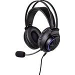 Renkforce RF-GHD-200 herní headset na kabel přes uši, jack 3,5 mm, černá