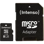 Paměťová karta microSDHC, 8 GB, Intenso High Performance, Class 10, vč. SD adaptéru