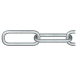 Řetěz z kruhové oceli stříbrná ocel galvanizováno zinkem dörner + helmer 171896 10 m
