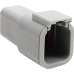 Pouzdro pro pinový kontakt Amphenol ATM04 6P, kulatý faston, Provedení konektoru: zástrčka, rovná termoplastický plast, pólů 6, 1 ks