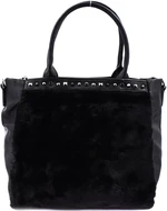 Dámská moderní kabelka shopper - černá