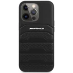 Kryt na mobil AMG Genuine Leather Perforated na Apple iPhone 13 Pro Max čierny zadný kryt • na iPhone 13 Pro Max • vyrobený z pravej kože • do kože vy