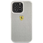Kryt na mobil Ferrari Real Carbon na Apple iPhone 13 Pro Max strieborný ochranný kryt na mobilný telefón • určený pre Apple iPhone 13 Pro Max • materi