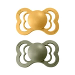 BIBS Supreme cumlíky zo silikónu honey bee/olive 1×2ks - veľkosť 2