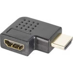 HDMI adaptér [1x HDMI zástrčka - 1x HDMI zásuvka] Sklonený o 90 ° doprava pozlátené kontakty SpeaKa Professional