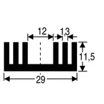 Fischer Elektronik SK 09 37,5 SA chladič 8.6 K/W (d x š x v) 37.5 x 29 x 11.5 mm TO-220, SOT-32