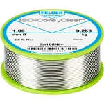 Felder Löttechnik ISO-Core "Clear" Sn100Ni+ spájkovací cín bez olova cievka Sn99,25Cu0,7Ni0,05 0.250 kg 1 mm