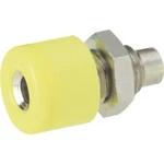 Schnepp  mini laboratórne zásuvka zásuvka, vstavateľná vertikálna Ø pin: 2.6 mm žltá 1 ks