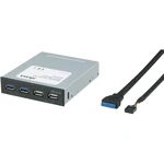 Akasa  4 porty USB 3.0 / USB 2.0 hub pod omietku  čierna